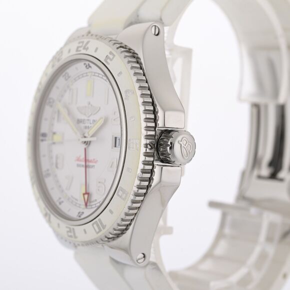 Breitling Superocean GMT A32380 White Automatic 41mm Men's Watch Full Set - Picture 6 of 15